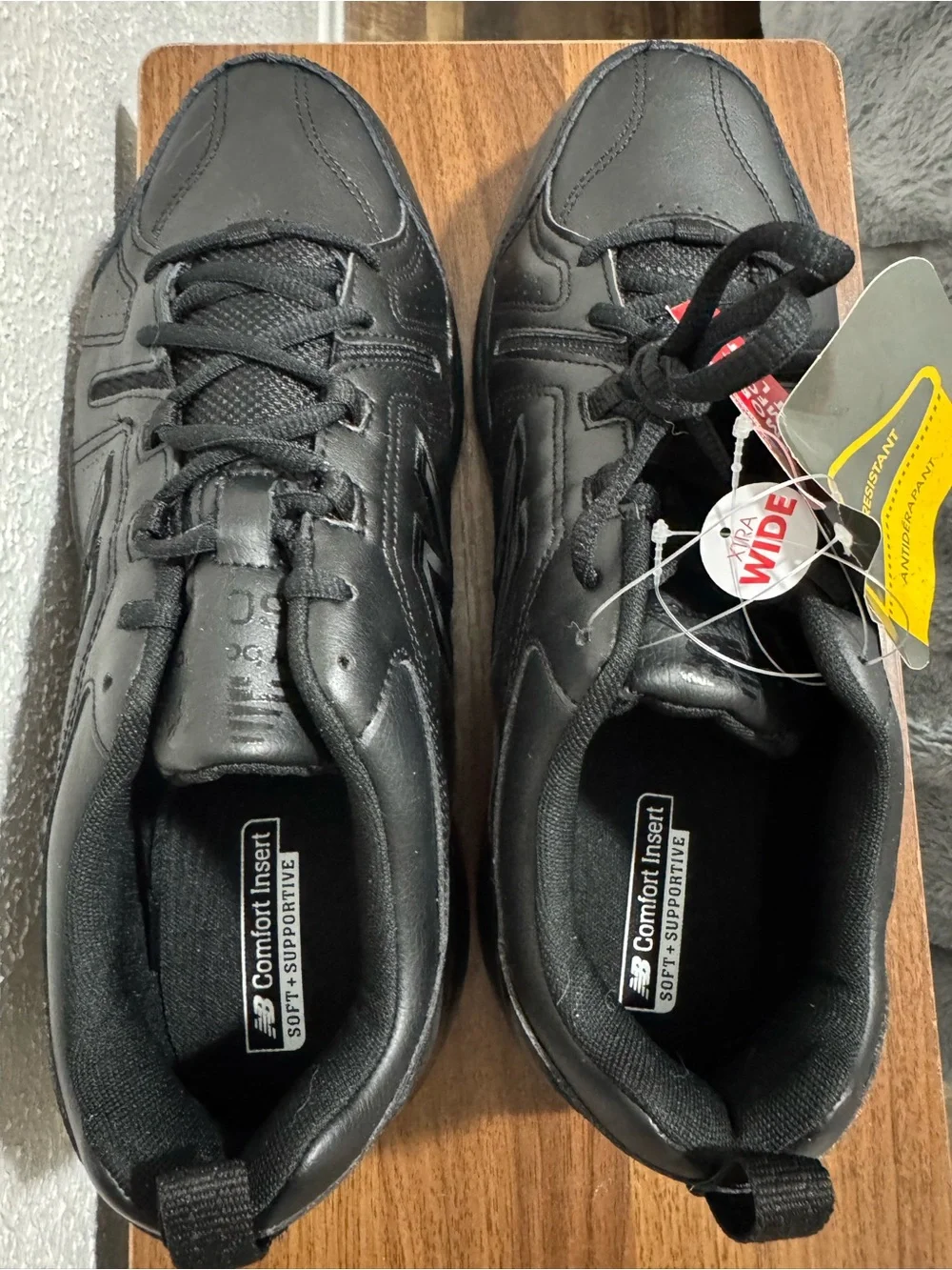 New Balance 608v5 Men's Black Leather Sneakers